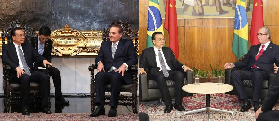 Primer ministro chino se reúne con líderes parlamentarios brasileños
