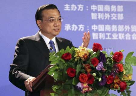 PM de China pide fortalecimiento de relaciones con Chile