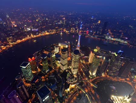 Vista desde Torre de Shanghai