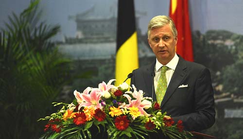 Rey de Bélgica visita provincia china