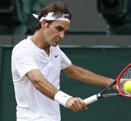 Tenis: Federer vence a Simon para avanzar a semifinales de Wimbledon
