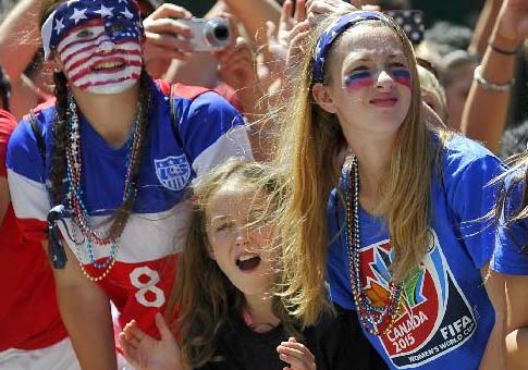 Se celebra la ganancia de Copa Mundial Femenina en Nueva York