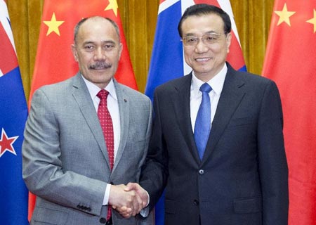 PM chino se reúne con gobernador general de Nueva Zelanda