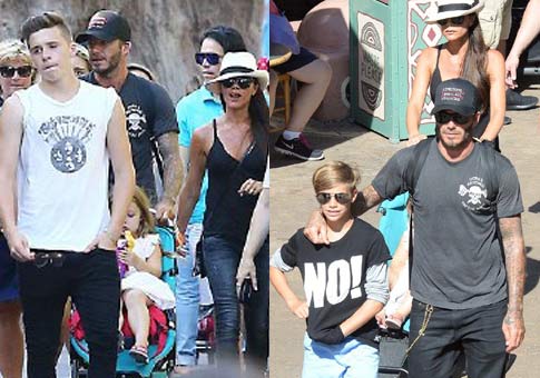 Fotos de familia de Beckham en Disneyland