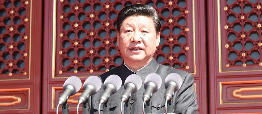 Presidente chino pronuncia discurso antes de desfile del Día de Victoria