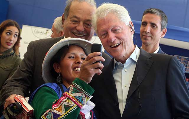 Bill Clinton desarrolla capacidades empresariales en Perú, se reúne con presidente Ollanta Humala
