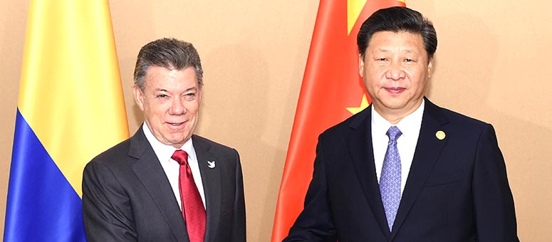 Presidentes chino y colombiano se reúnen y prometen impulsar cooperación