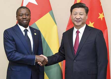 Presidente chino promete impulsar lazos con Togo