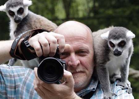 Fotos graciosas de fotógrafos y animales