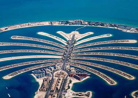 Impactante vista aérea de Dubai