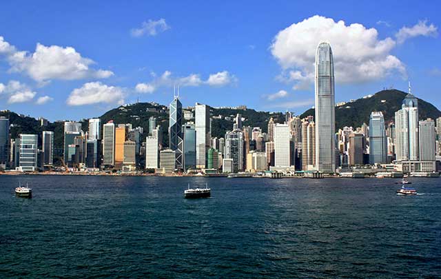 Exportaciones de Hong Kong en 2016, dependientes de EEUU