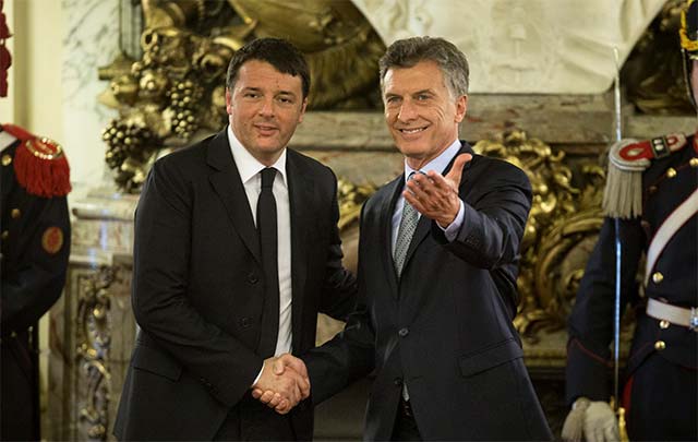 Macri y Renzi afirman relaciones entre Argentina e Italia