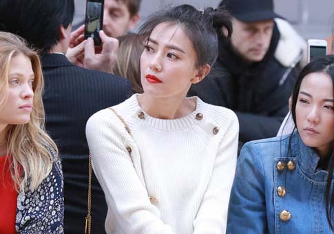 Gao Yuanyuan en la Semana de la Moda de París