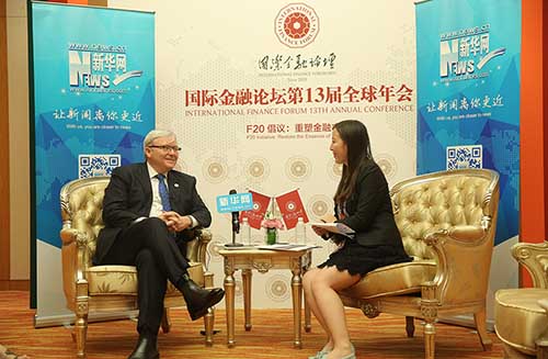 (Cumbre G20) ENTREVISTA: Opiniones de China sobre gobernación económica global son muy importantes, dice Kevin Rudd