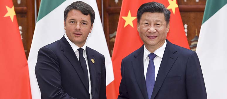 (Cumbre G20) Presidente chino se reúne con primer ministro italiano en víspera de 
cumbre G20