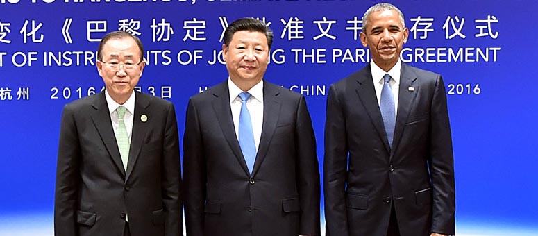 China y EEUU entregan instrumentos de ingreso en Acuerdo de 
París a Ban Ki-moon