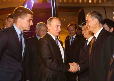 Presidente de Rusia llega a China para cumbre G20