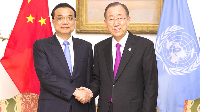 Premier chino habla con secretario general ONU sobre desarrollo y cambio climático