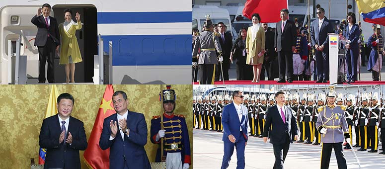 Imágenes de la visita de presidente Xi a América Latina en el primer día