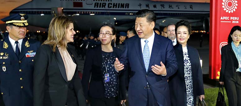 Presidente de China llega a Perú para reunión de APEC y visita de Estado