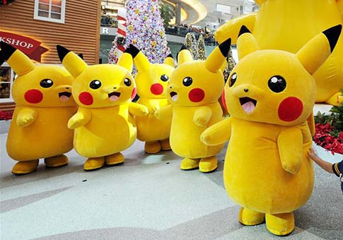 Singapur: "Desfile de Pikachu" en Aeropuerto Changi