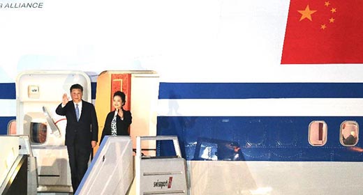 Presidente chino llega a Lima para APEC y visita de Estado