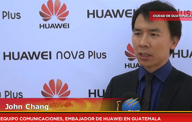 Equipo comunicaciones, embajador de Huawei en Guatemala