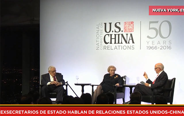 Exsecretarios de estado hablan de relaciones Estados Unidos-China