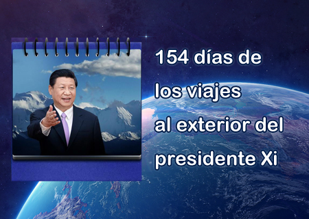 154 días de los viajes al exterior del presidente chino