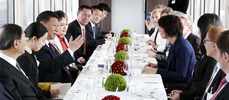 Presidente chino elogia asociación "ejemplar" entre China y Suiza