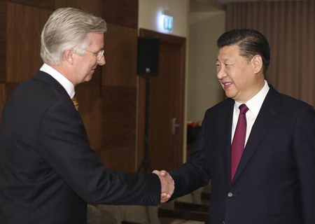 Presidente chino se reúne con rey de Bélgica y expresa apoyo a integración europea