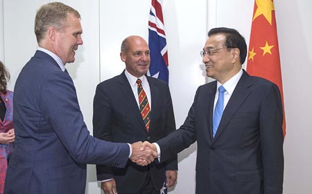 PM chino se reúne con líderes parlamentarios y jefe de partido opositor de Australia