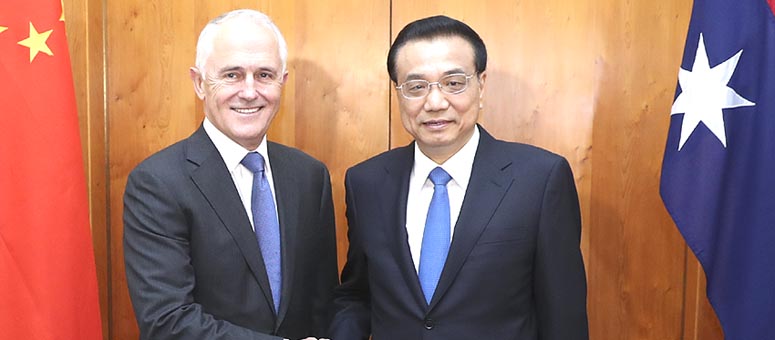 China y Australia prometen vínculos comerciales más estrechos
