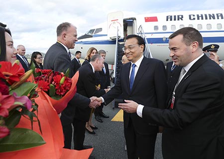 Primer ministro chino llega a Nueva Zelanda en visita oficial