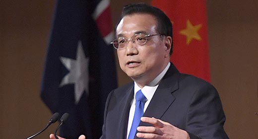 Primer ministro chino promete profundizar cooperación económica con Australia