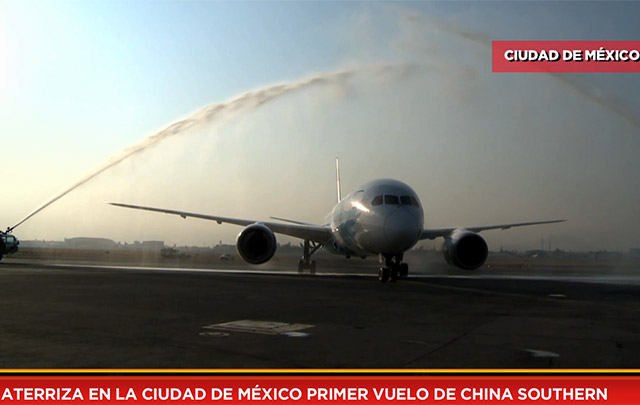 Aterriza en la Ciudad de México primer vuelo de China Southern