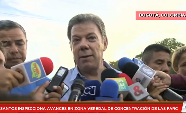 Santos inspecciona avances en Zona Veredal de concentración de Las FARC