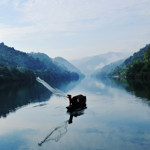 Hunan: Lago Dongjiang en Zixing