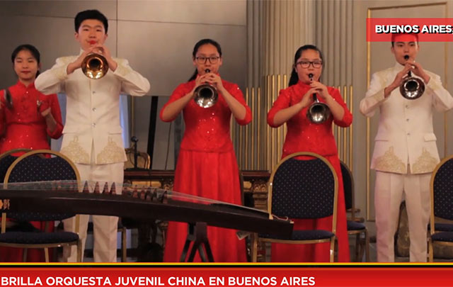 Brilla orquesta juvenil china en Buenos Aires