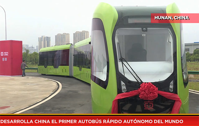 Desarrolla China el primer autobús rápido autónomo del mundo