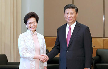 Xi expresses confidence in Carrie Lam