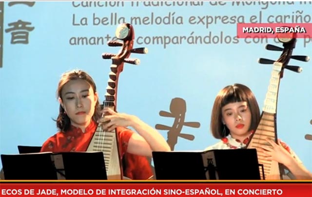 Ecos de Jade, modelo de integración sino español, en concierto
