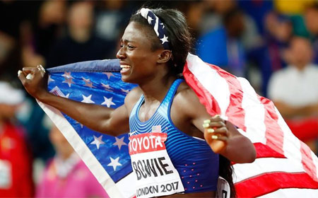 Atletismo: Bowie de EEUU gana oro en 100m femenil de Campeonato Mundial