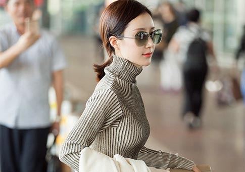 Fotos de actriz Shu Chang en aeropuerto