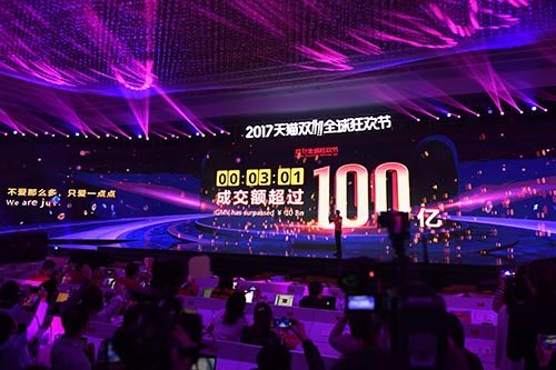 Ventas del Día de los Solteros de China alcanzan 1.500 millones de dólares en primeros 
tres minutos