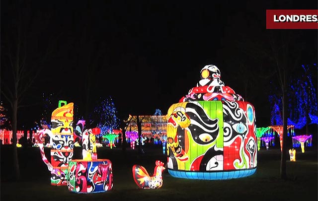 Navidad londinense iluminada con Festival de Linternas Mágicas Chinas