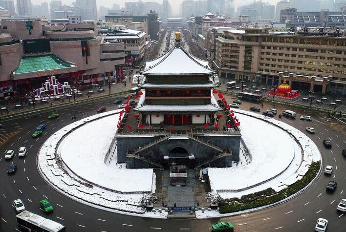 Paisaje de nieve de Xi'an