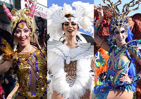 Portugal: Desfile de samba en carnaval en Sesimbra