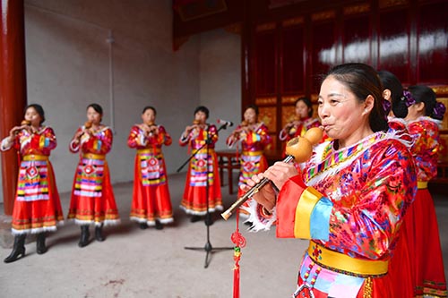 Actuación para celebrar Festival de Primavera en Le'an, Jiangxi