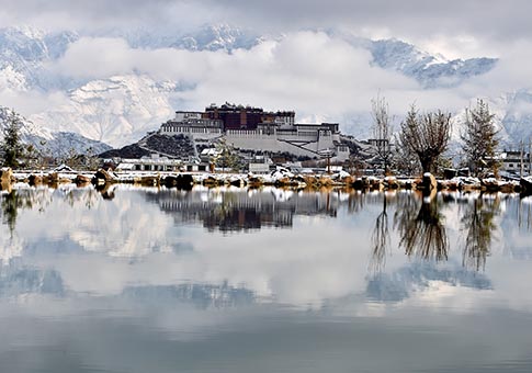 Tíbet: Paisaje luego de nevada en Lhasa